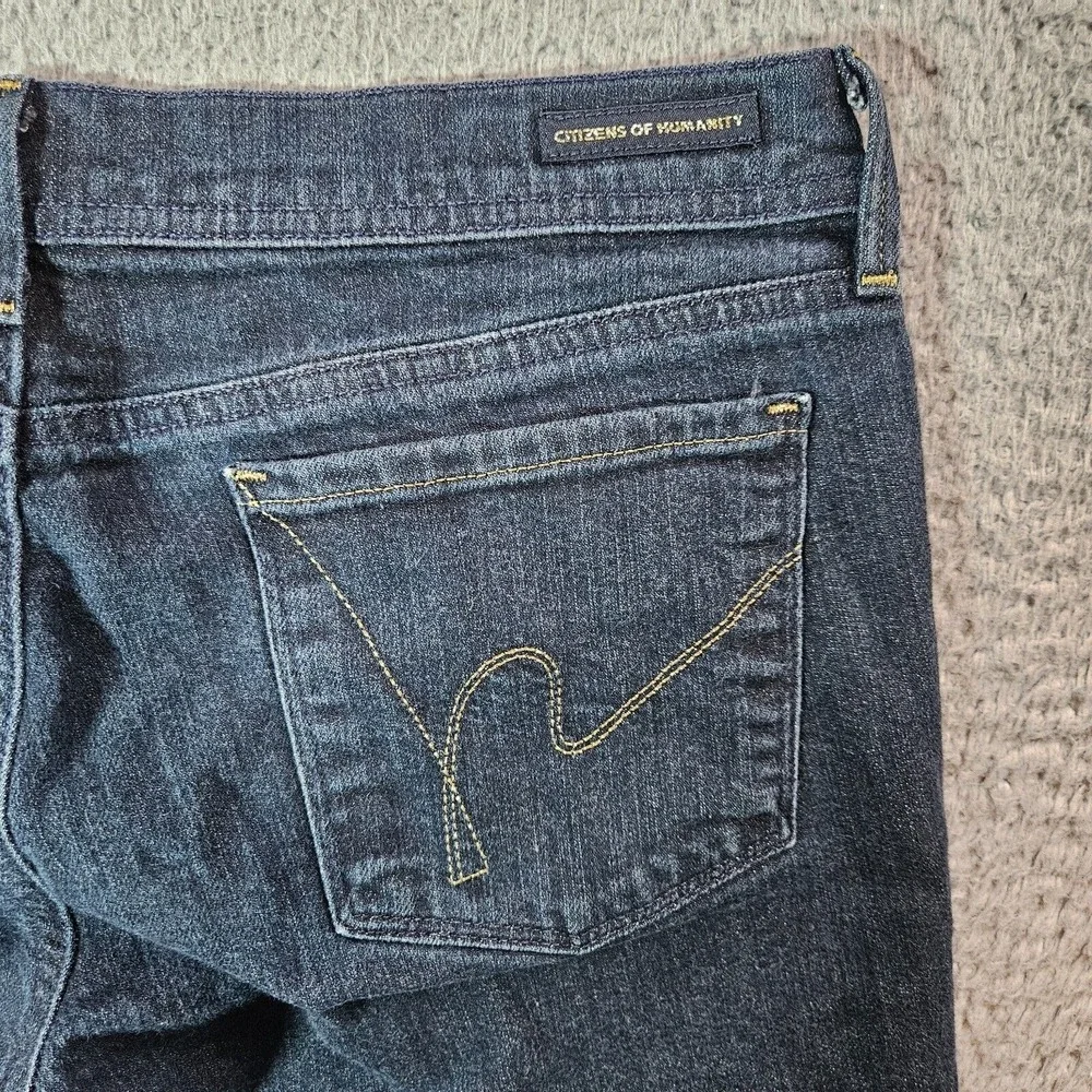 Citizens of Humanity Jeans Women 29 Ingrid Stretch Stay Gold‎ Low Waist Flare